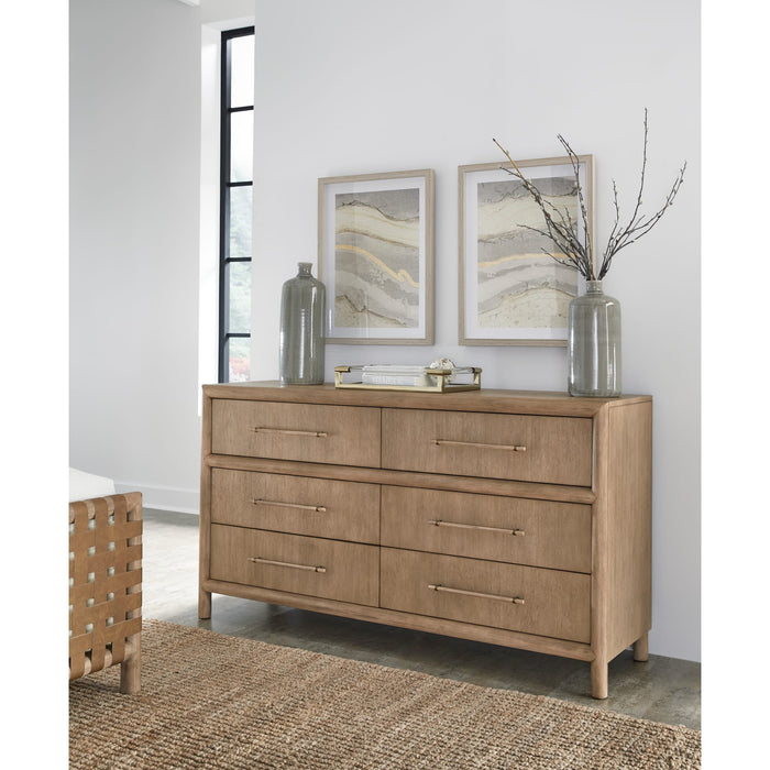 Modus Furniture Dorsey Six Drawer Dresser in Granola 655450421433 NSPV82 Main Image