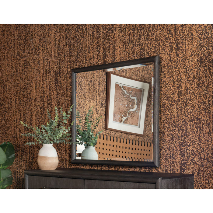 Modus Furniture Dorsey Solid Wood and Glass Mirror in Basalt Grey 655450430060 NSU583 Main Image