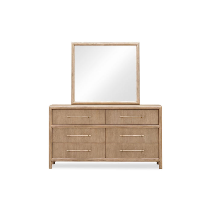 Modus Dorsey Solid Wood and Glass Mirror in GranolaImage 2