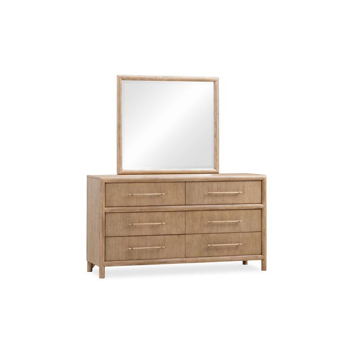 Modus Dorsey Solid Wood and Glass Mirror in GranolaImage 3