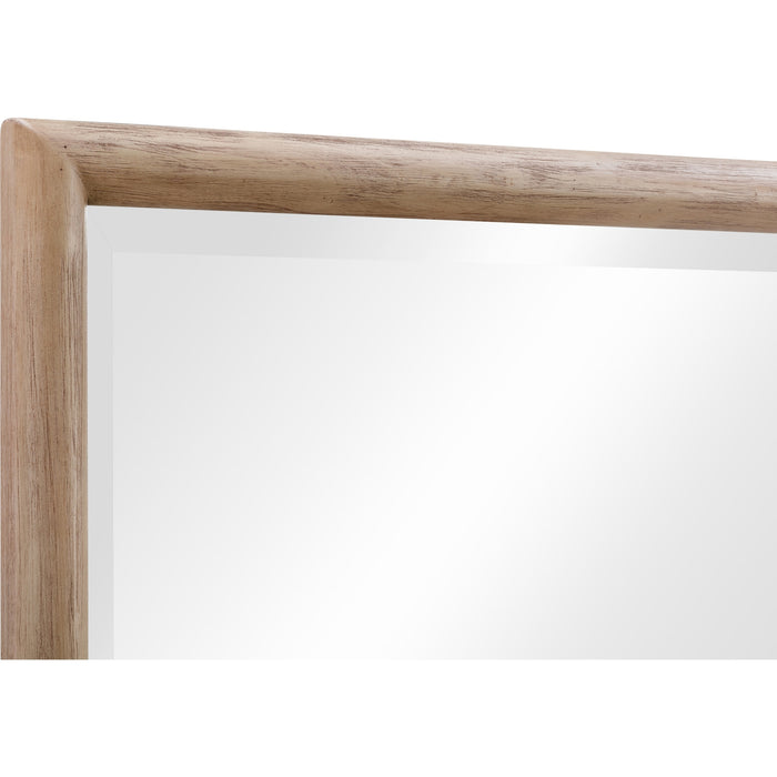 Modus Furniture Dorsey Solid Wood and Glass Mirror in Granola 655450421440 NSPV83 Image 4