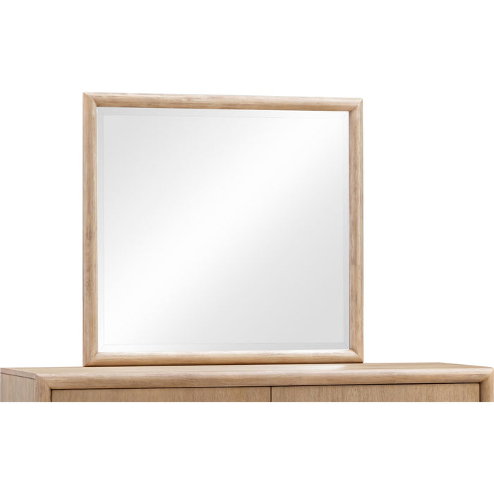 Modus Furniture Dorsey Solid Wood and Glass Mirror in Granola 655450421440 NSPV83 Image 5