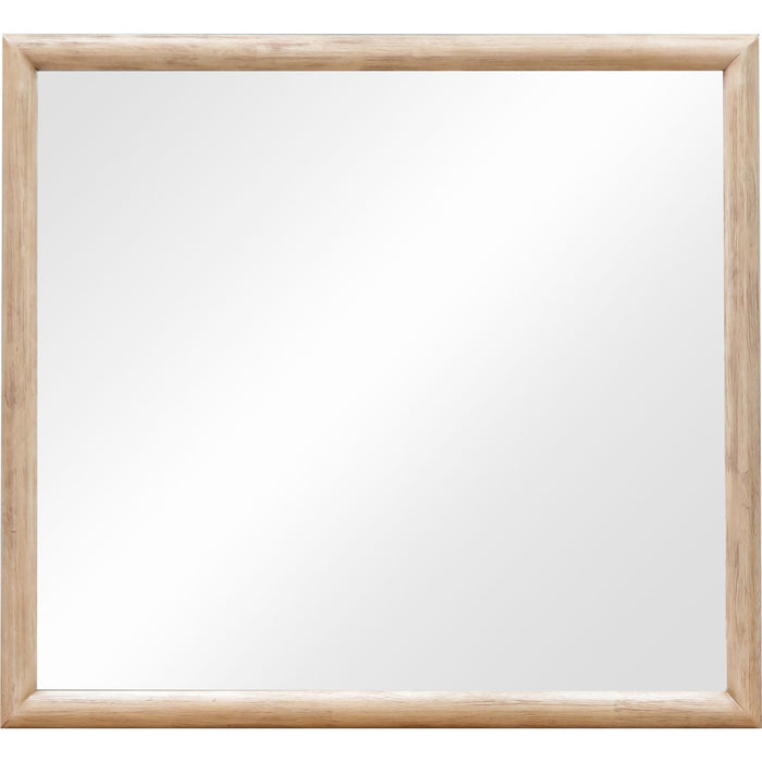 Modus Furniture Dorsey Solid Wood and Glass Mirror in Granola 655450421440 NSPV83 Image 6