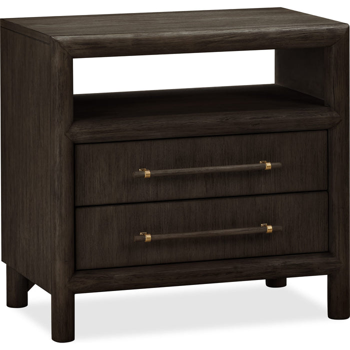Modus Furniture Dorsey Two Drawer USB charging Nightstand in Basalt Grey 655450430046 NSU581B Image 2