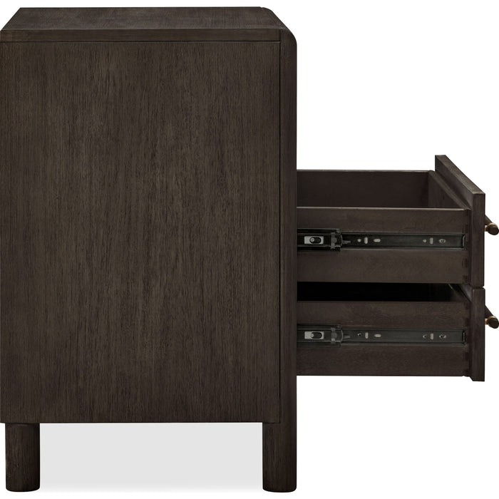 Modus Furniture Dorsey Two Drawer USB charging Nightstand in Basalt Grey 655450430046 NSU581B Image 3