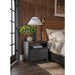 Modus Furniture Dorsey Two Drawer USB charging Nightstand in Basalt Grey 655450430046 NSU581B Main Image