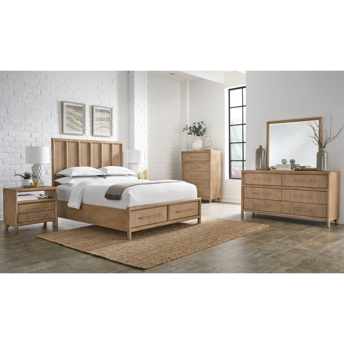 Modus Furniture Dorsey Two Drawer USB charging Nightstand in Granola 655450421426 NSPV81B Image 5
