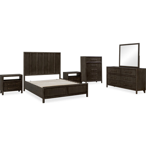 Modus Furniture Dorsey Wooden Panel Bed in Basalt Grey  NSU5H  Image 11