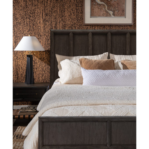 Modus Furniture Dorsey Wooden Panel Bed in Basalt Grey  NSU5H  Image 1
