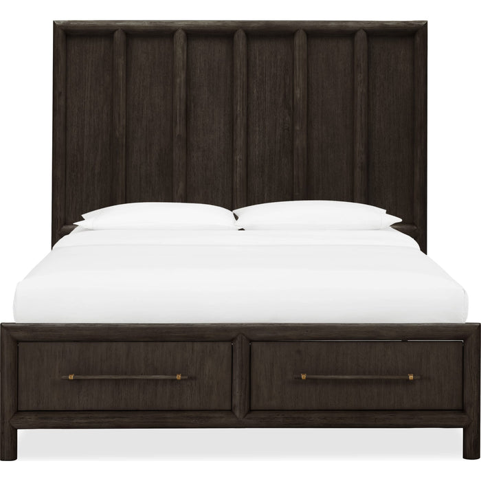 Modus Furniture Dorsey Wooden Two Drawer Storage Bed in Basalt Grey  NSU5J  Image 2