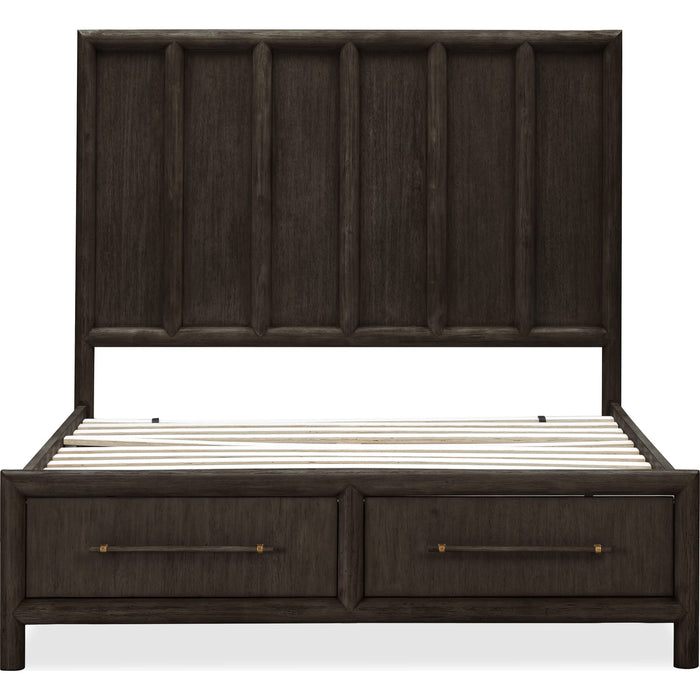 Modus Furniture Dorsey Wooden Two Drawer Storage Bed in Basalt Grey  NSU5J  Image 5