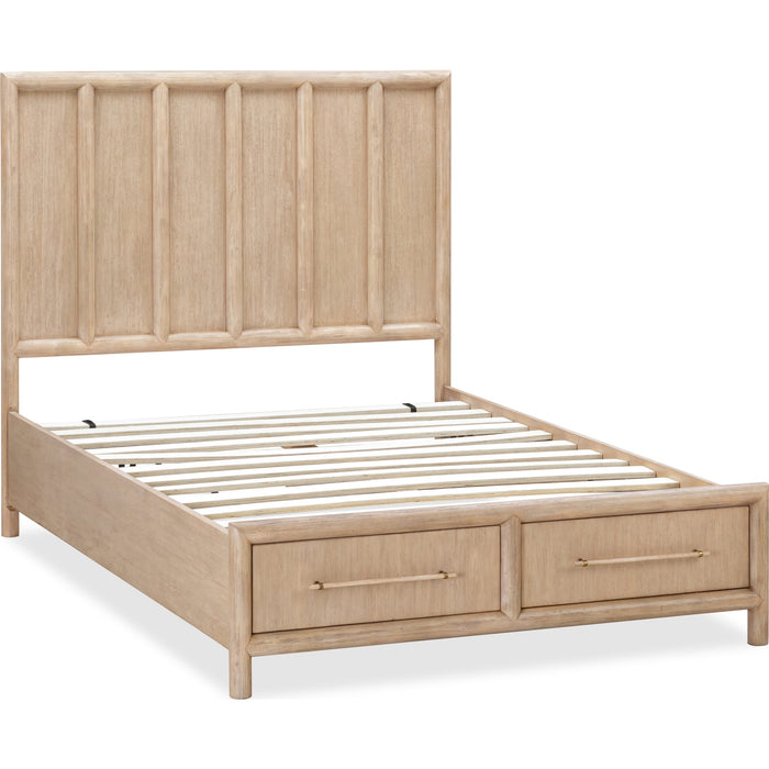 Modus Furniture Dorsey Wooden Two Drawer Storage Bed in Granola  NSPVJ  Image 8