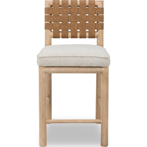 Modus Furniture Dorsey Woven Back Counter Stool in Granola and Ginger 655450490835 NSPV69 Image 1