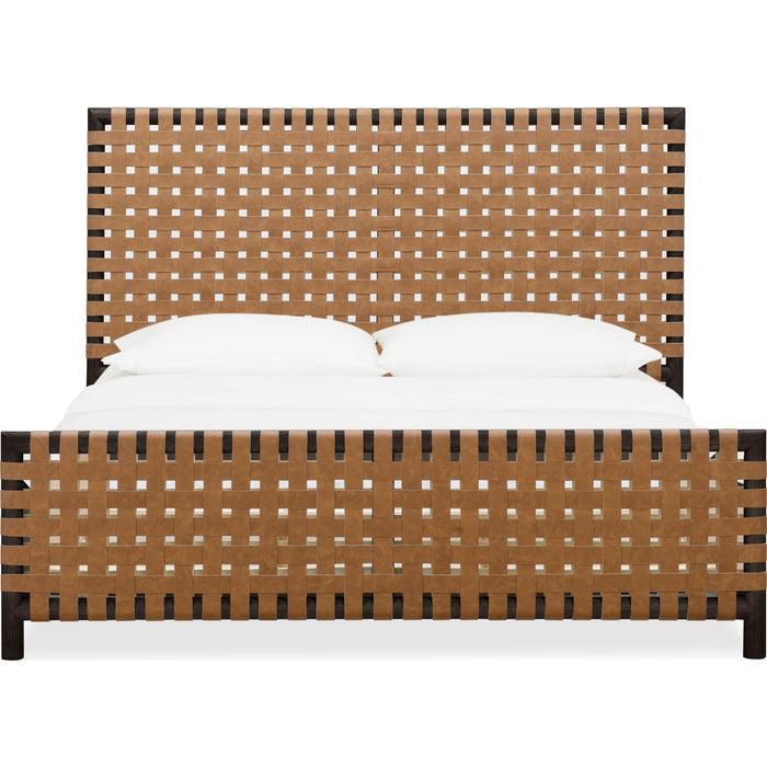 Modus Furniture Dorsey Woven Panel Bed in Basalt Grey and Ginger  NSU5K  Image 2