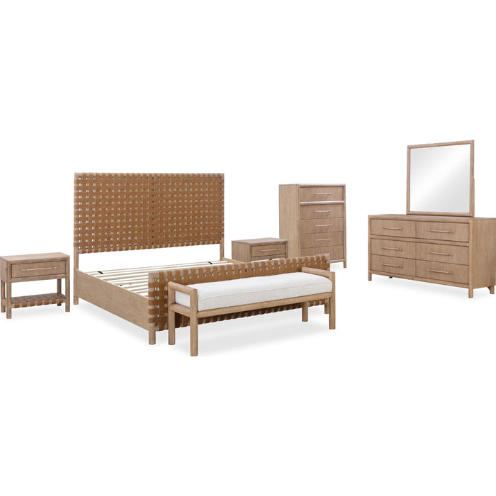 Modus Furniture Dorsey Woven Panel Bed in Granola and Ginger  NSPVK  Image 10