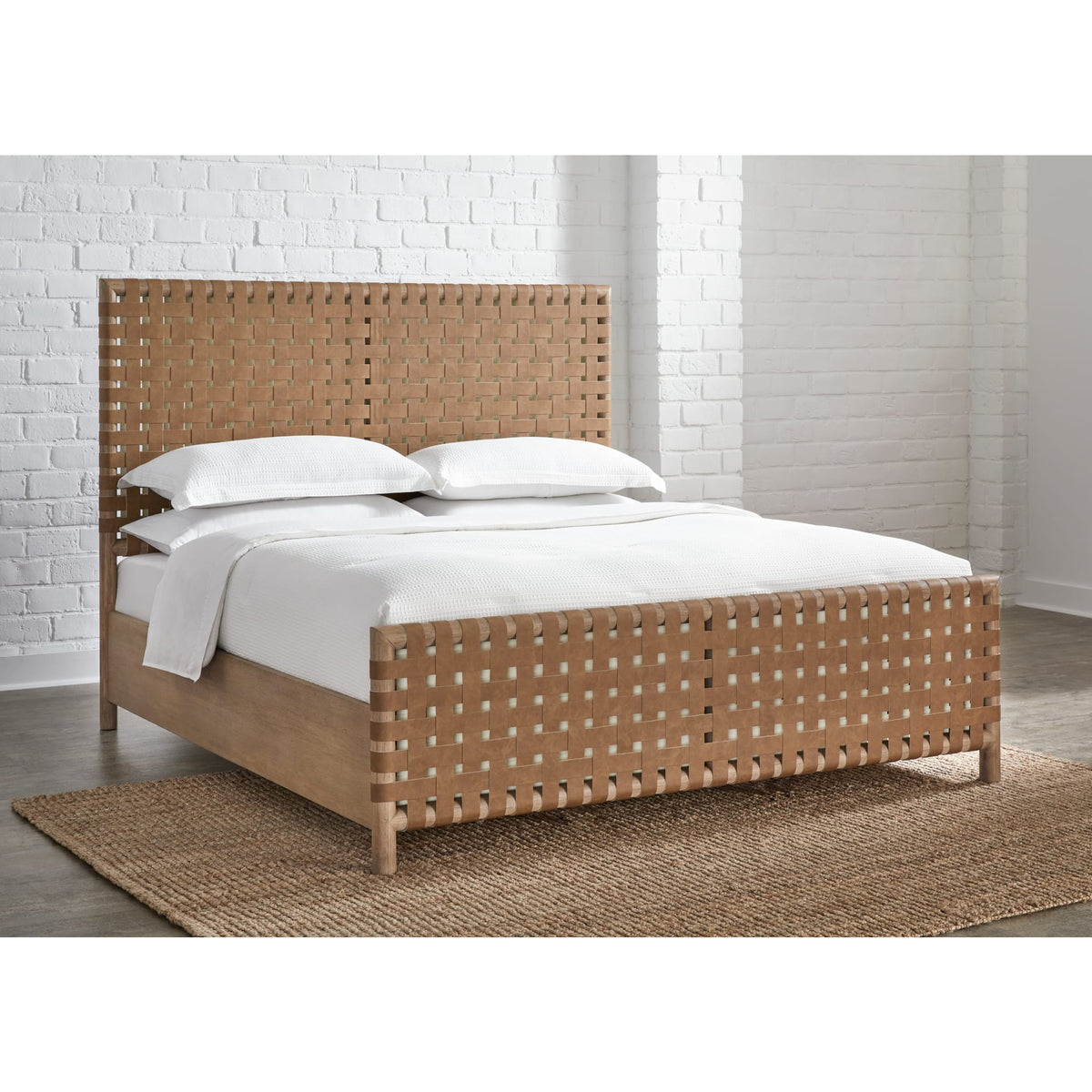Dorsey Woven Panel Bed in Granola and Ginger — Modus Furniture