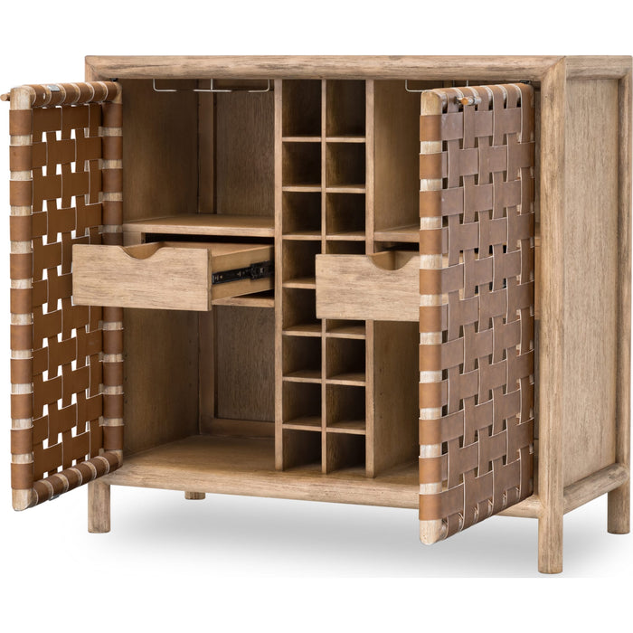 Modus Furniture Dorsey Wvn Bar Cabinet  Grnl 655450490675 NSPV80 Image 5