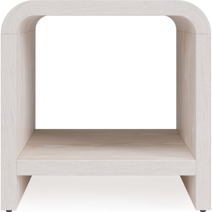 Modus Furniture Drake Ash Wood Side Table in Sugar 655450455469 NKNF22 Image 1