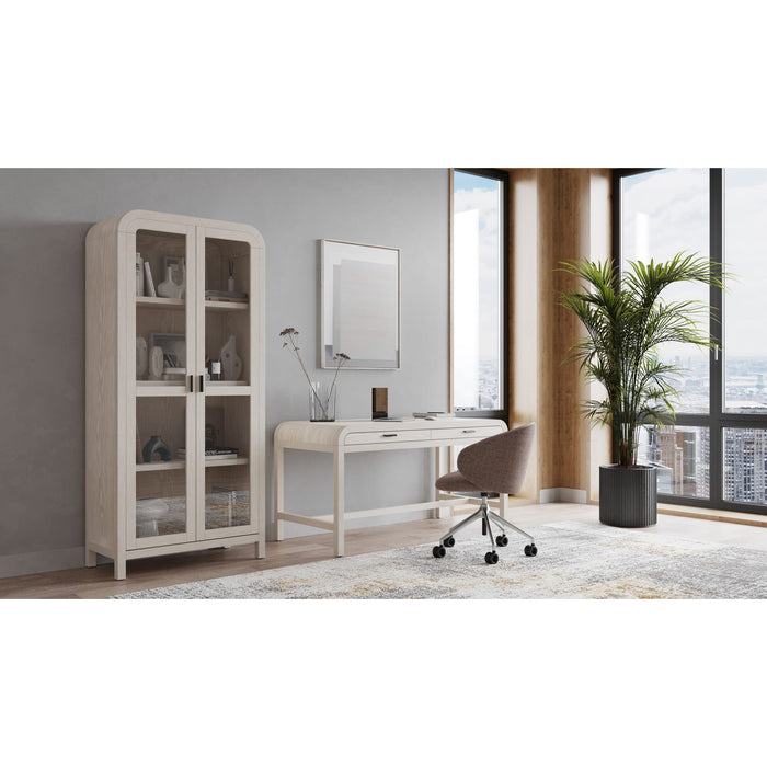 Modus Furniture Drake Glass Door Wooden Bookcase in Sugar 655450455490 NKNF19 Image 4