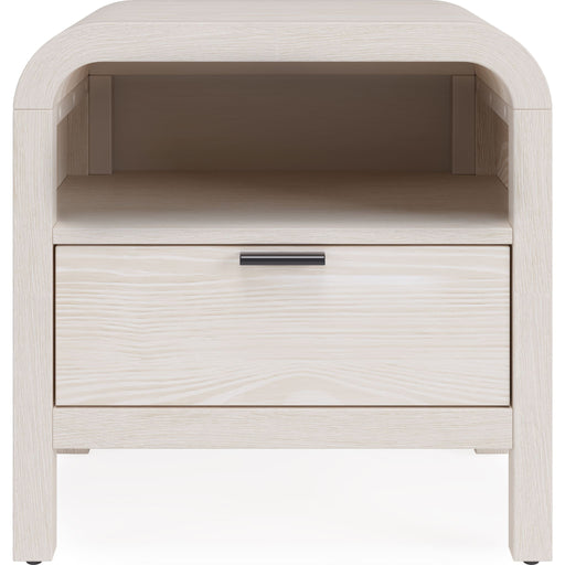 Modus Furniture Drake One Drawer One Shelf USB Charging Nightstand in Sugar 655450401619 NKNF81B Image 1