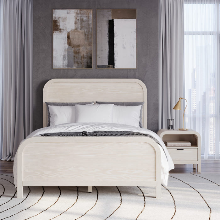 Modus Furniture Drake One Drawer One Shelf USB Charging Nightstand in Sugar 655450401619 NKNF81B Image 4