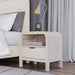 Modus Furniture Drake One Drawer One Shelf USB Charging Nightstand in Sugar 655450401619 NKNF81B Main Image