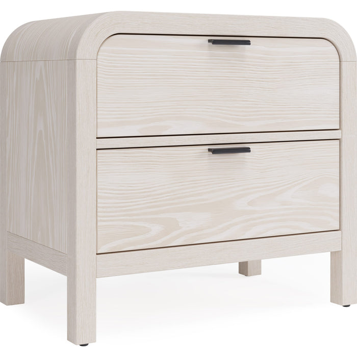 Modus Furniture Drake Two Drawer USB Charging Nightstand in Sugar 655450401602 NKNF81 Image 1