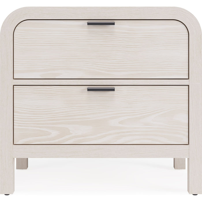 Modus Furniture Drake Two Drawer USB Charging Nightstand in Sugar 655450401602 NKNF81 Image 2