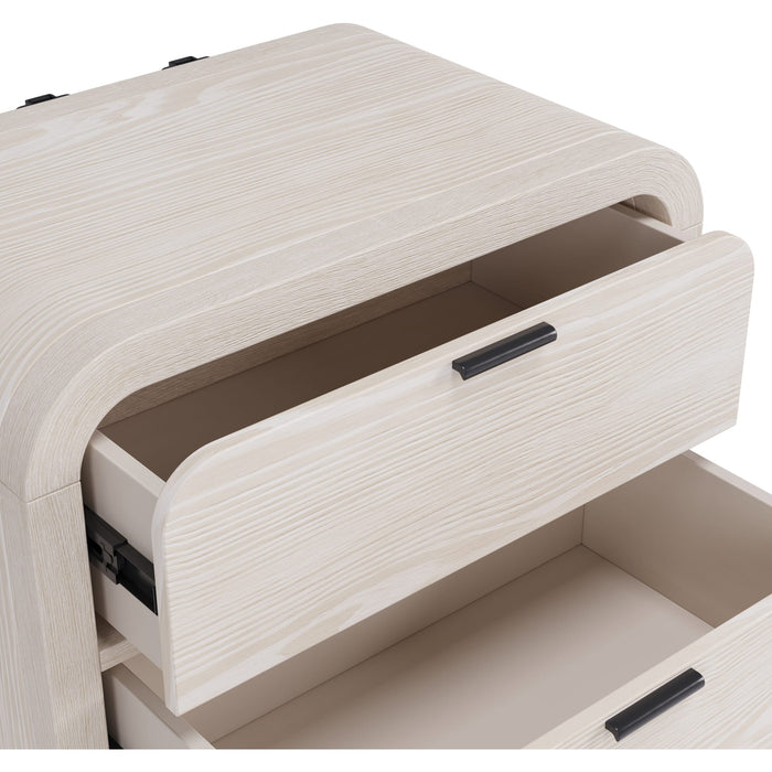Modus Furniture Drake Two Drawer USB Charging Nightstand in Sugar 655450401602 NKNF81 Image 3