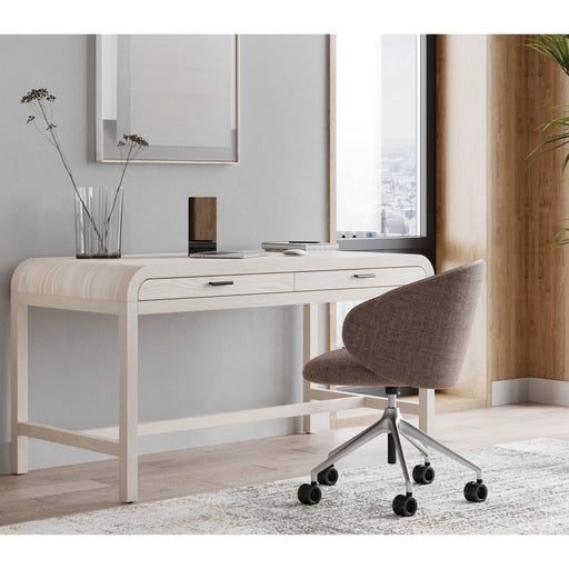 Modus Furniture Drake Two Drawer Writing Desk in Sugar 655450455483 NKNF11 Main Image