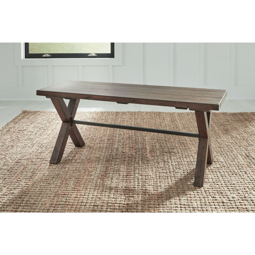 Modus Dubois Reclaimed Wood and Metal Dining Bench in Rodeo Brown and BlackMain Image