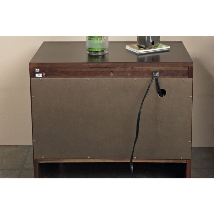 Modus Element Charging Station Nightstand in Chocolate Brown Image 4