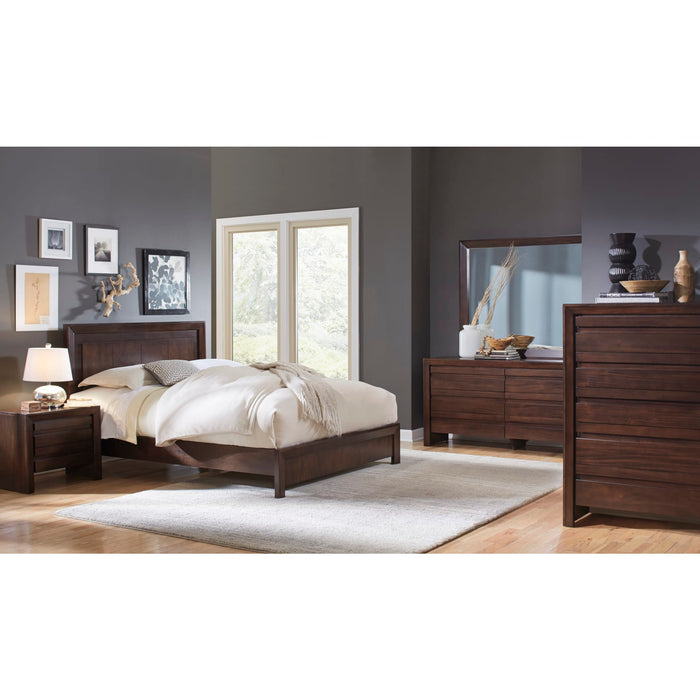 Modus Element Wood Platform Bed in Chocolate BrownImage 1