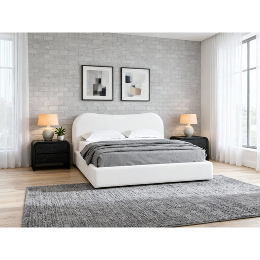 Modus Furniture Elena Upholstered Bed in Vanilla Linen  THXDH  Main Image