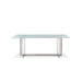 Modus Eliza Cracked Glass Dining Table in Brushed Stainless Steel Image 3