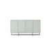 Modus Eliza Cracked Glass Sideboard in Brushed Stainless in White and Brushed Stainless Steel Image 4