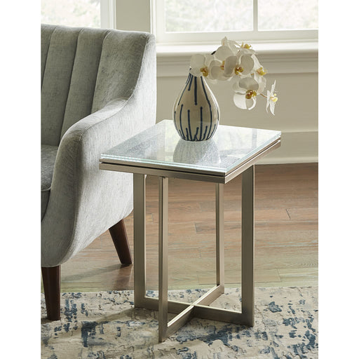 Eliza: Modern Coastal Dining with Cracked Glass & Brushed Stainless ...