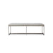 Modus Eliza Upholstered Dining Bench in Dove and Brushed Stainless Steel Image 1
