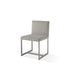 Modus Eliza Upholstered Dining Chair in Dove and Brushed Stainless SteelImage 3