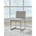 Modus Eliza Upholstered Dining Chair in Dove and Brushed Stainless Steel Main Image