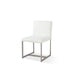 Modus Eliza Upholstered Dining Chair in Pearl and Brushed Stainless Steel Image 5