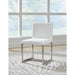 Modus Eliza Upholstered Dining Chair in Pearl and Brushed Stainless SteelMain Image