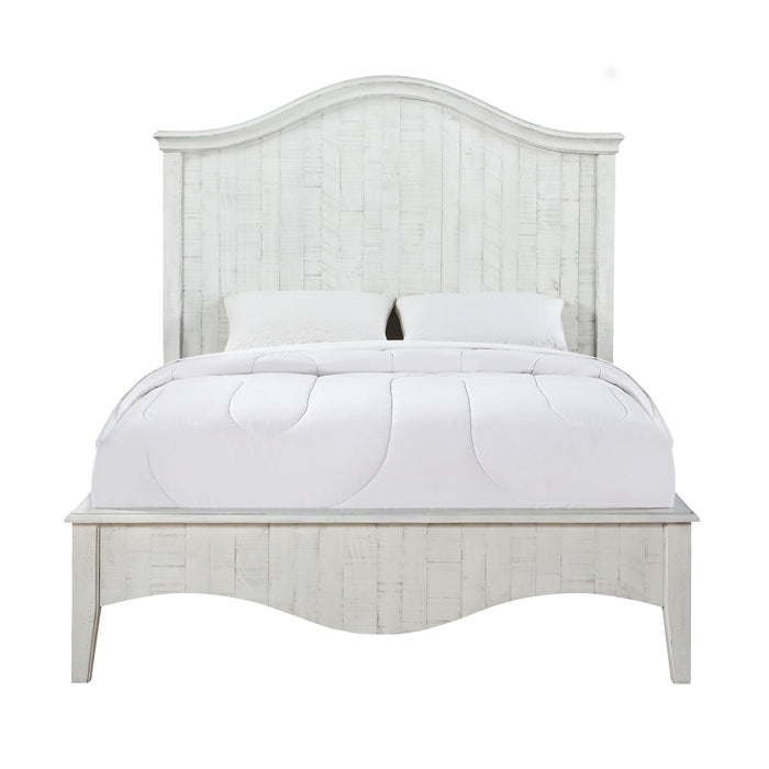 Modus Ella Solid Wood Crown Bed in White WashImage 5
