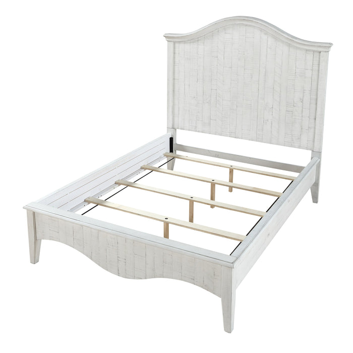 Modus Ella Solid Wood Crown Bed in White Wash Image 7