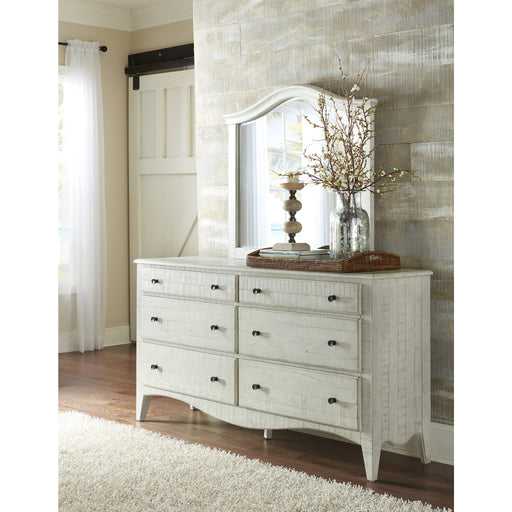 Modus Ella Solid Wood Six Drawer Dresser in White Wash (2024)Main Image