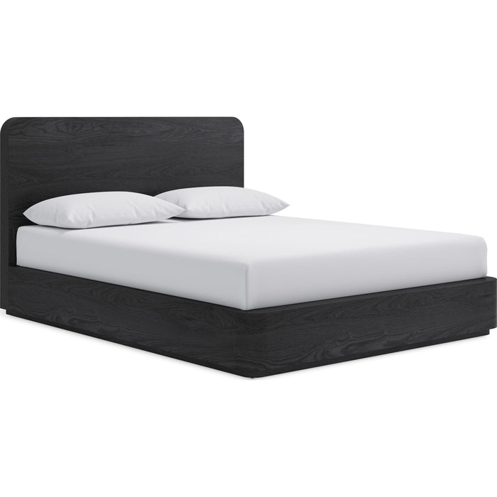 Modus Furniture Elora Ash Wood Platform Bed in Jet  PRKSK  Image 1