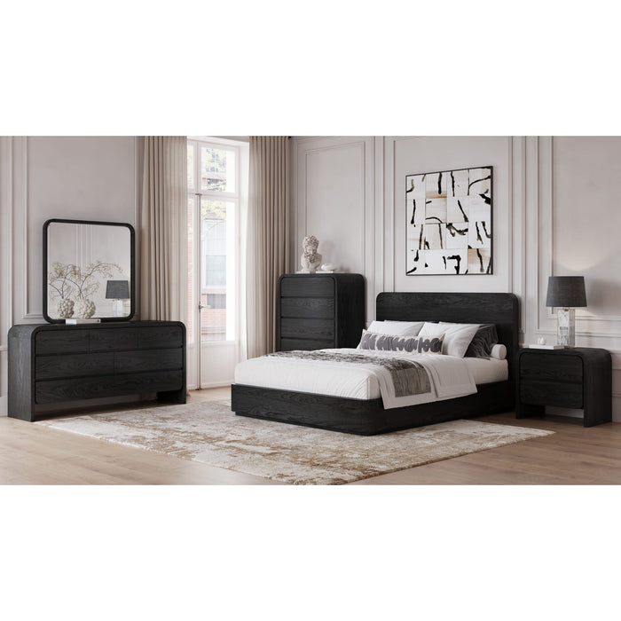 Modus Furniture Elora Ash Wood Platform Bed in Jet  PRKSK  Image 4