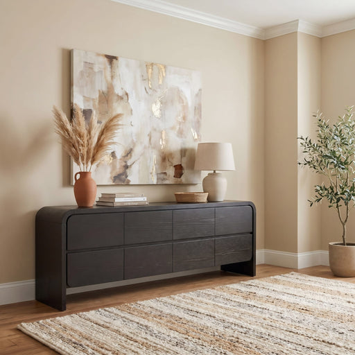 Modus Furniture Elora Ent Console 78W  Jet 655450509407 PRKS26B Main Image