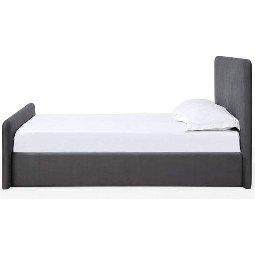 Modus Furniture Elora Fully Upholstered Platform Bed in Charcoal Velvet  PRRZH  Image 4