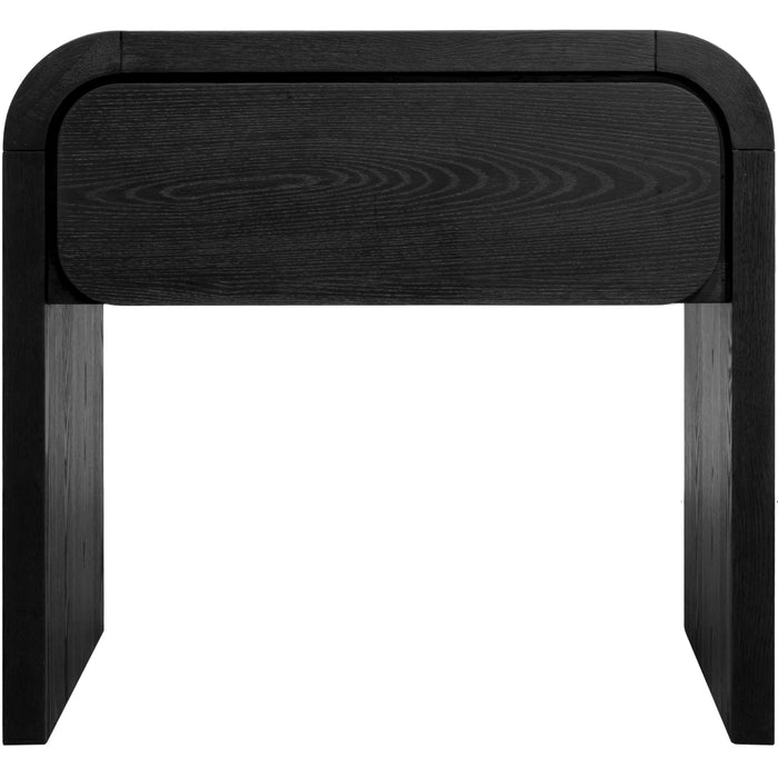 Modus Furniture Elora One Drawer Nightstand in Jet Black Ash 655450415685 PRKS81 Image 2